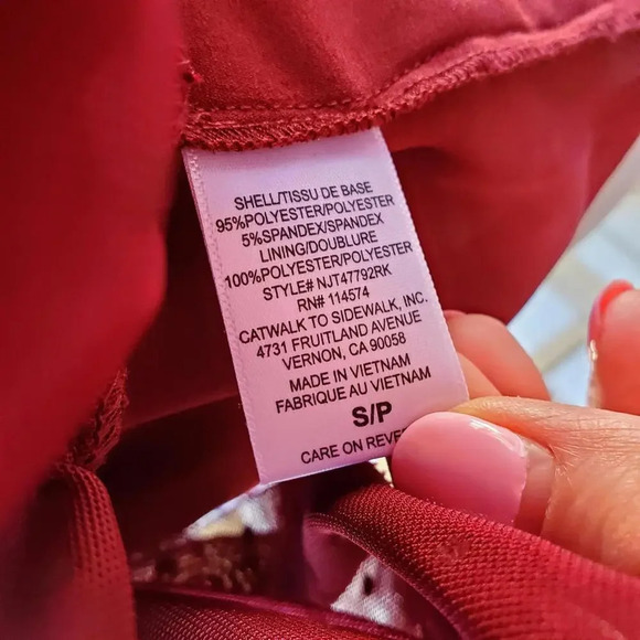 Pleione Sheer Short Sleeve Swiss Dot Blouse - Red - Women's Size Small NWOT - Picture 6 of 15